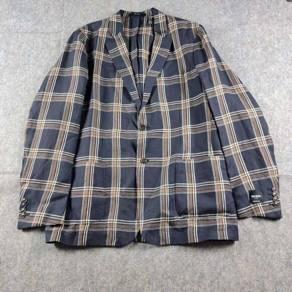 Todd Snyder Other - Todd Snyder Mens Plaid Linen Sport Coat Blazer size 44L Blue Beige *Read